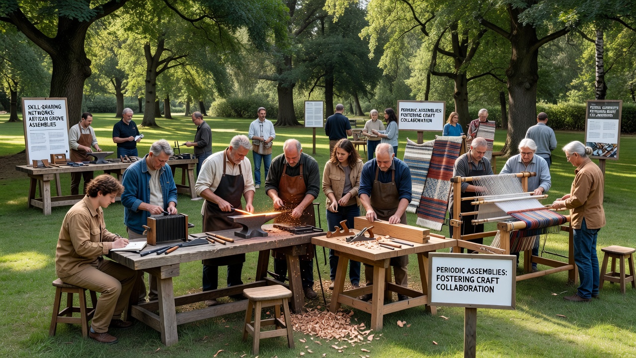 How Artisan Workshops Foster Skill-Sharing Networks During Periodic Grove Assemblies