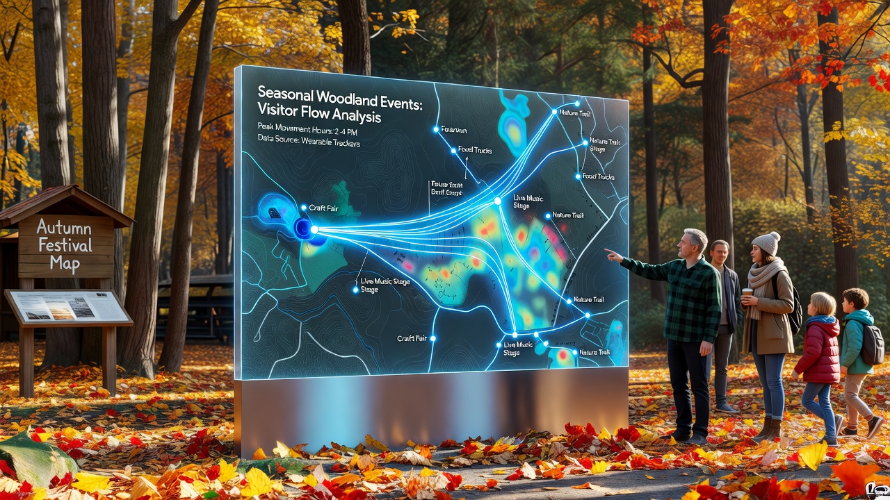 Mapping Visitor Movement Patterns Through Data at Seasonal Woodland Events